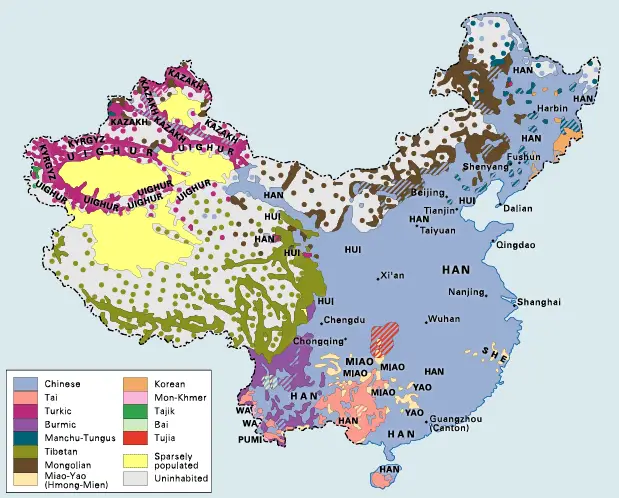 Ethnic composition of China